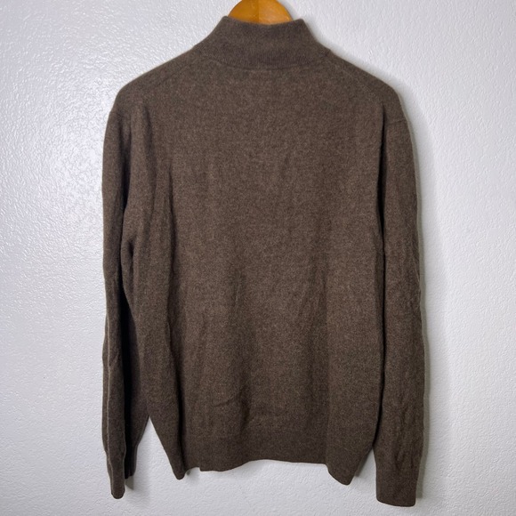 Quince Mongolian Cashmere Quarter Zip Sweater Brown Size XL - Picture 4 of 8